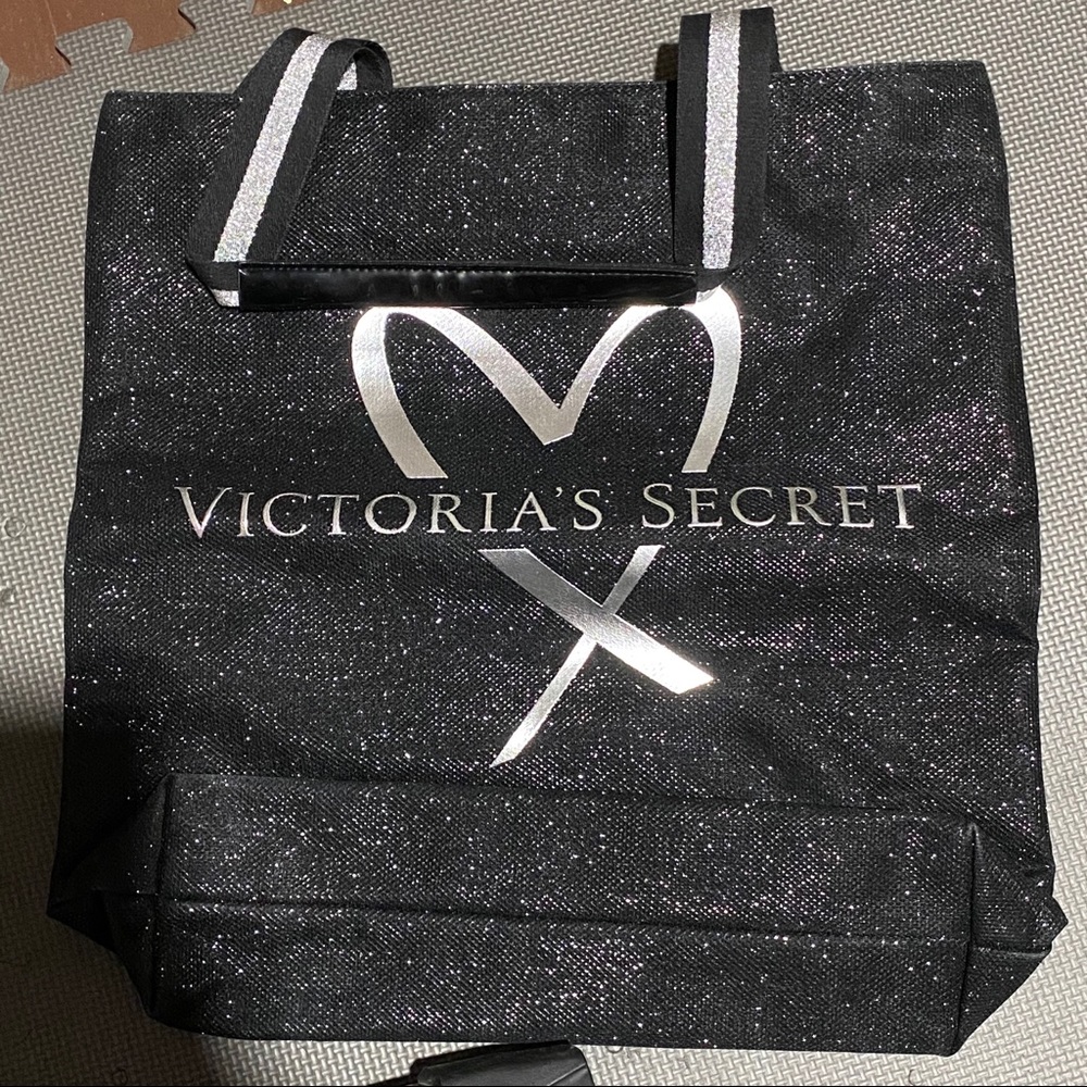 Victoria’s Secret black sparkle tote bag